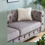 Canapés modernes en velours gris, pieds en métal, mobilier de salon chic