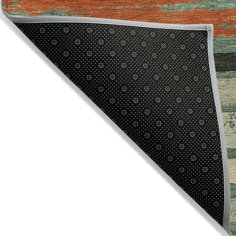 Sage Rectangular Synthetic Flat Woven Washable Rug 20" x 30"