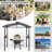Aoodor 8 Ft. W x 5 Ft. D Steel Grill Gazebo with Polycarbonate Roof