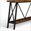 Table de canapé polyvalente et durable avec rangement supplémentaire et pieds réglables, table d'entrée avec tablettes de rangement à 2 niveaux-2073804210