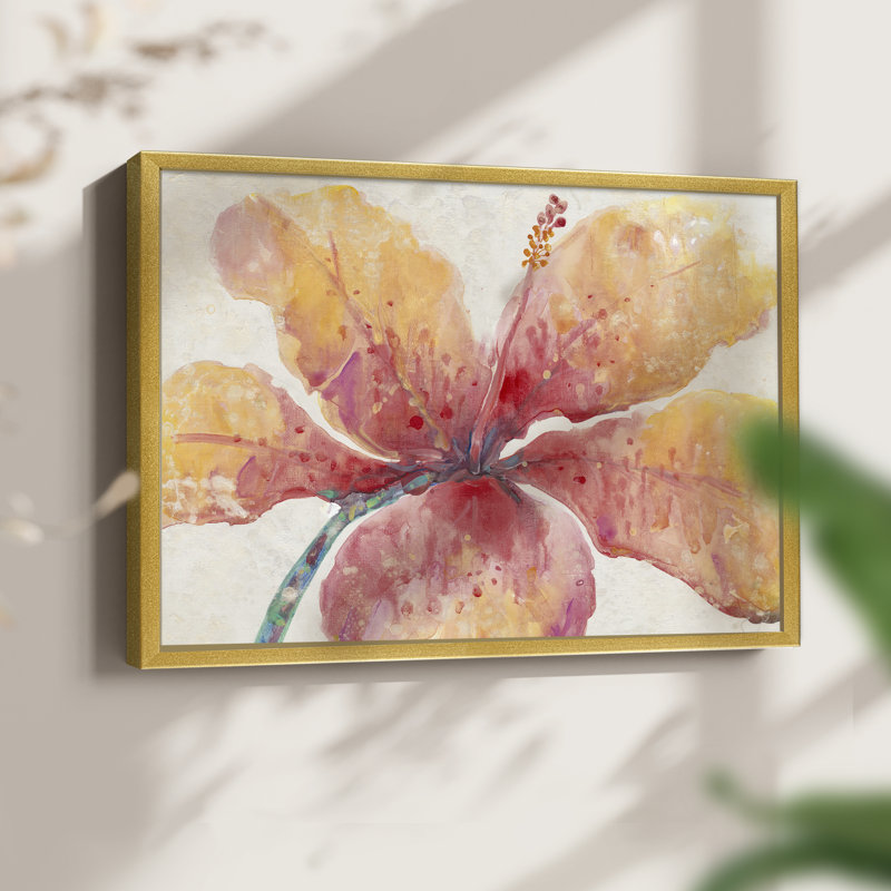 Blooming Hibiscus -Framed Print - Restickable, 16" H x 20" W