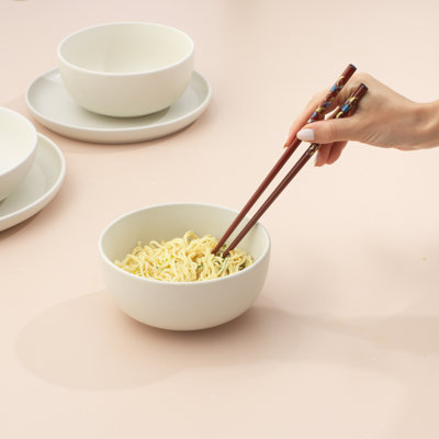JoyJolt Mesa 6pc Stoneware Soup Bowl set