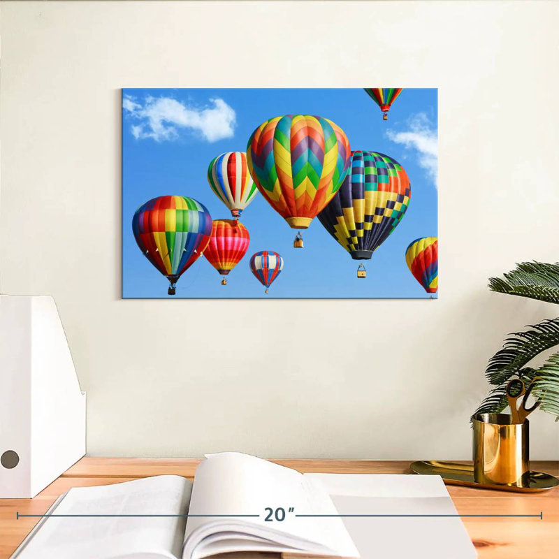 Mehar Rainbow Hot Air Balloons, 8" H x 12" W
