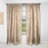 Golden Palm Leaves I - Mid-Century Modern Blackout Curtain Single Panel-626021411