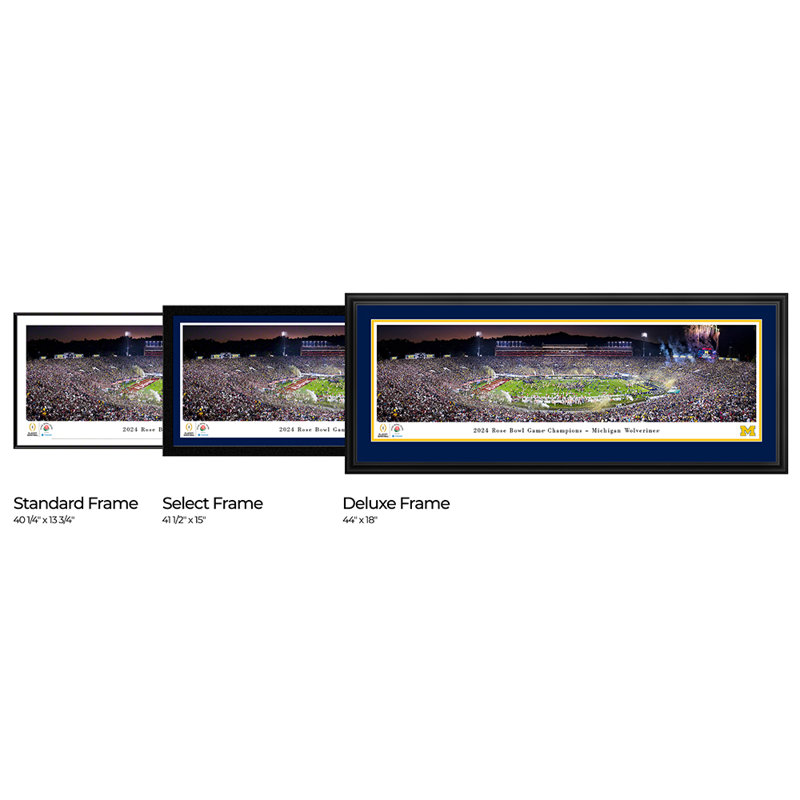 Michigan - 2024 Rose Bowl Champion, mat, impression encadrée