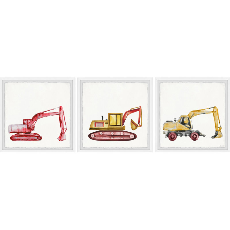 Ensemble d'imprimés encadrés 3 pièces Glynda, H 18 po x l 18 po x P 1,5 po