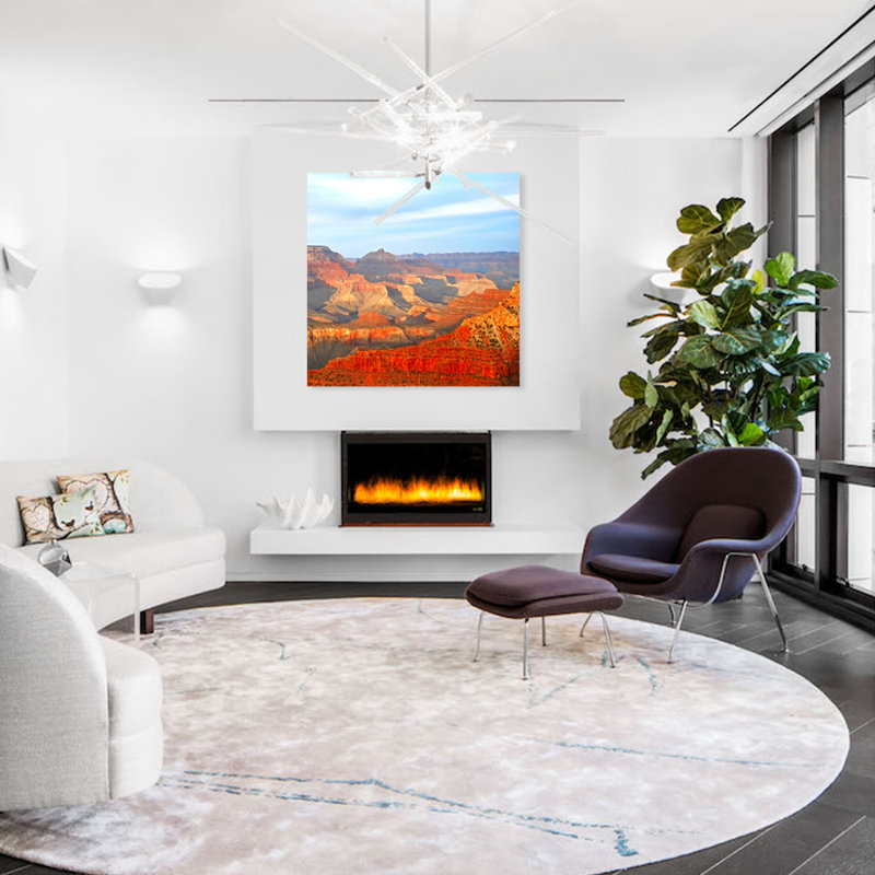 Amber Mountain Majesty Print by Decorumby, Acrylic, 56" H x 56" W x 1.5" D