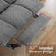 Fauteuil inclinable électrique avec repose-pieds allongé avec charge USB et de type C, tissu-47639688