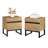 3-Piece Bedroom Furniture Set, Queen Size Bed Frame And 2 Nightstand With 4 Drawe For Bedroom-664611551
