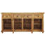 Table de buffet en bois de pin massif à 4 tiroirs de 77,5 po Didina