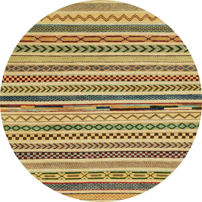 Abstract Indoor Rug, Round 7'