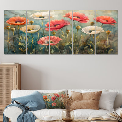 Totnes - ensemble d'art mural coquelicots