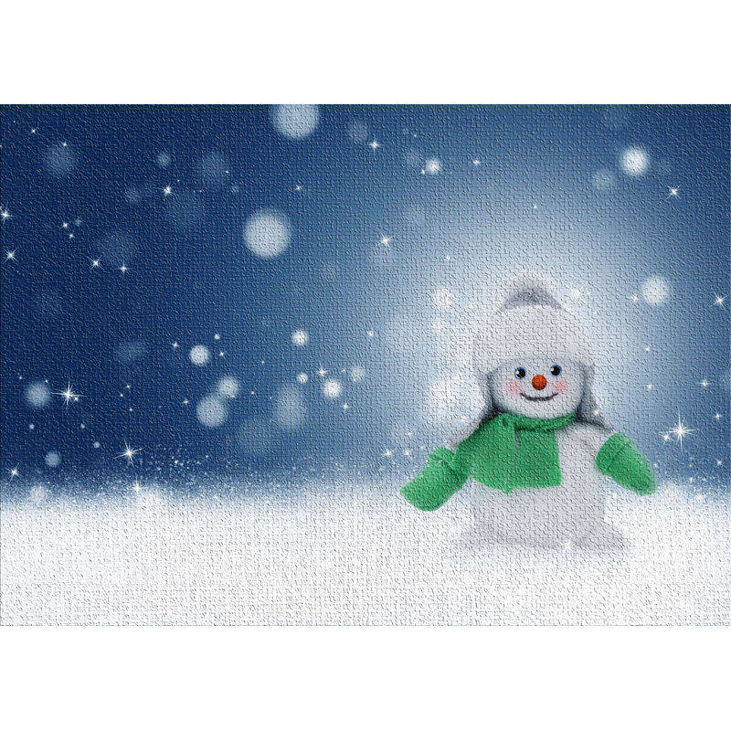 Tapis bleu bonhomme de neige, Rectangle 2 pi x 3 pi