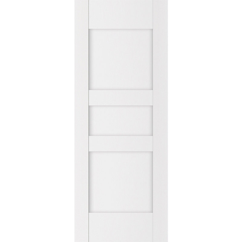 Porte intérieure moderne en stratifié blanc doux Stile 36, 32 po x 80 po