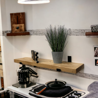 Beyerville Wooden Shelf Handcrafted Wall-Mounted, Handmade Decorative Kitchen, Living Room Decor
