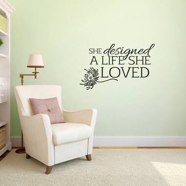 SweetumsWallDecals A Life She Loved Wall Decal Color: Cranberry