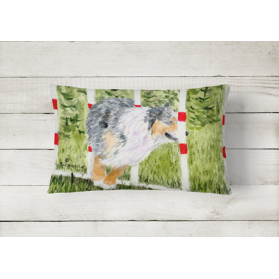 Australian Shepherd Outdoor Reversible Throw Pillow