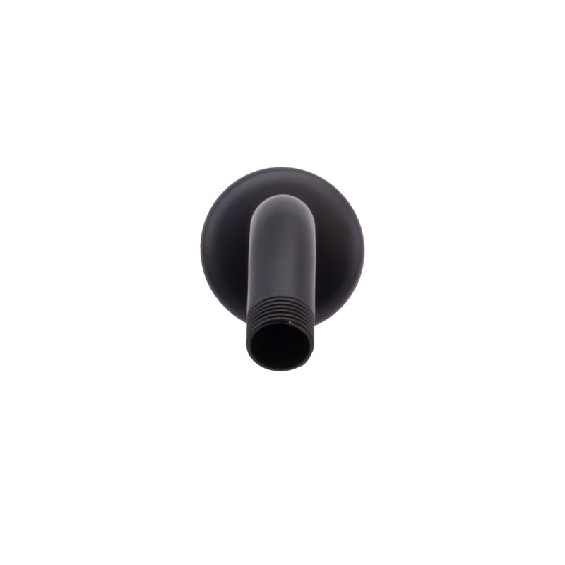 Bras de douche mural 1/2 "IPS x 8" avec bride Sure Grip, Noir mat