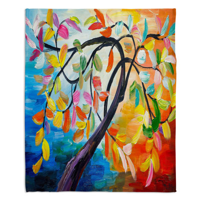 Couverture en sherpa Color Tree Iv