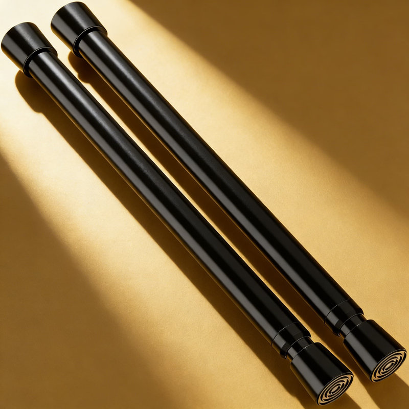 Ensemble de tringle à tension réglable - tringle à rideaux sans ressorts pour fenêtres, armoires, placards et organisation de bricolage