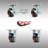 4 Piece Stainless Steel Polyurethane Caster Set
