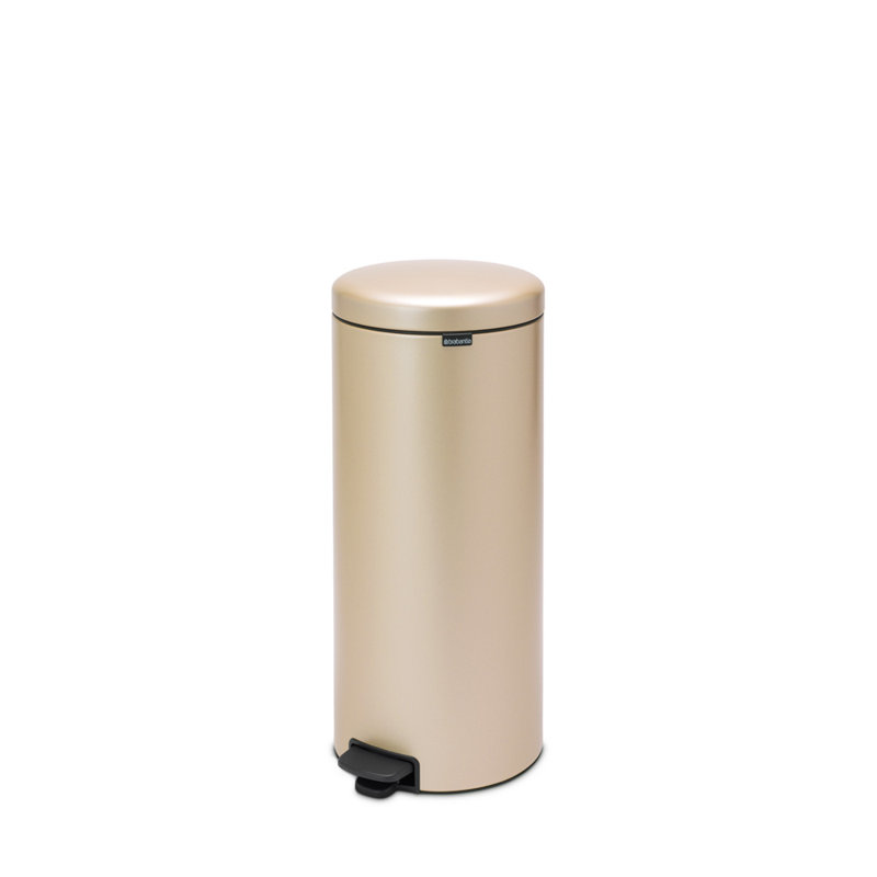 Brabantia NewIcon Step On Trash Can, 8 Gallon (30 Liter), Metallic Gold