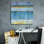 «Abstract Stripes Blue» par Danhui Nai, art mural sur toile-1985270680