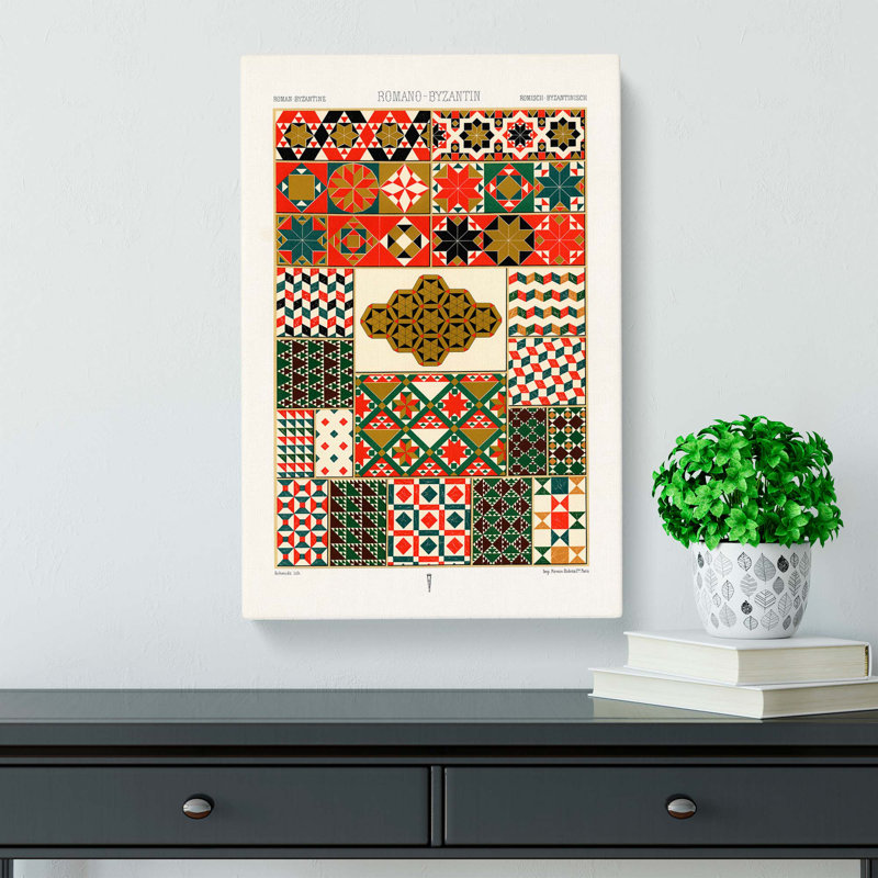 Roman-Byzantine Patterns - Wrapped Canvas Print, 60cm H x 40cm W x 3cm D