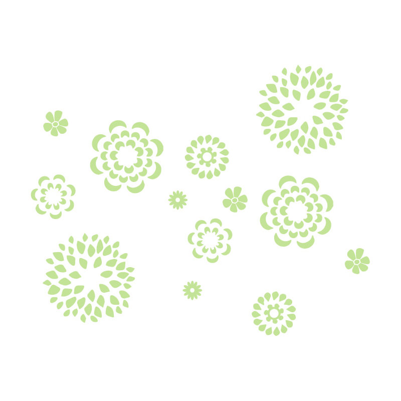 Adhésif décoratif motif floral, H 19 po x l 24 po x P 0,01 po, Tarte à la lime