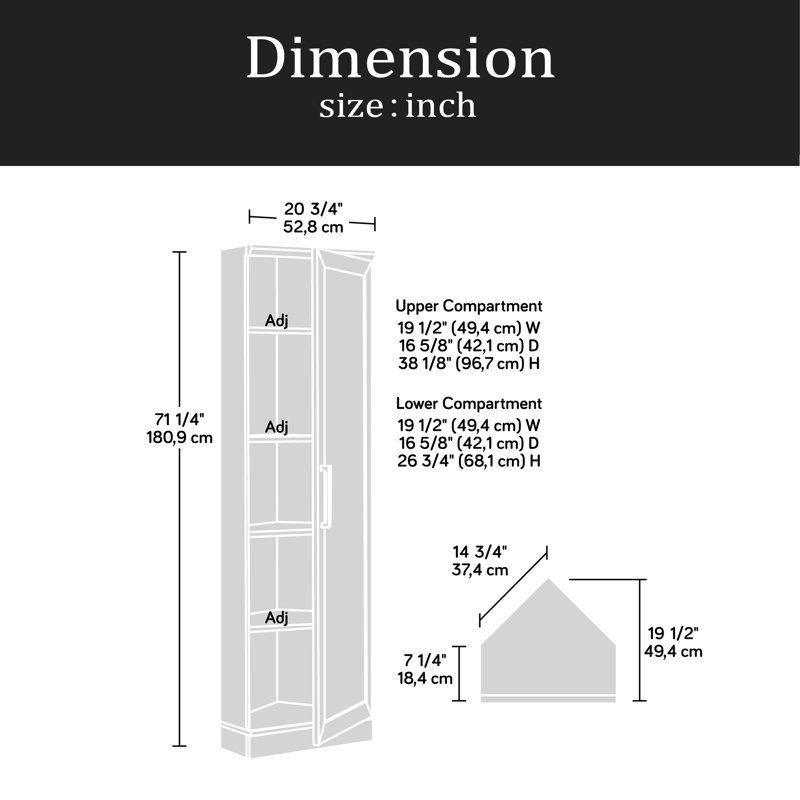 Armoire de rangement en coin