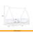 Tent-Shaped Floor Bed,Teepee Bed With Guardrails,Slats-1883282461
