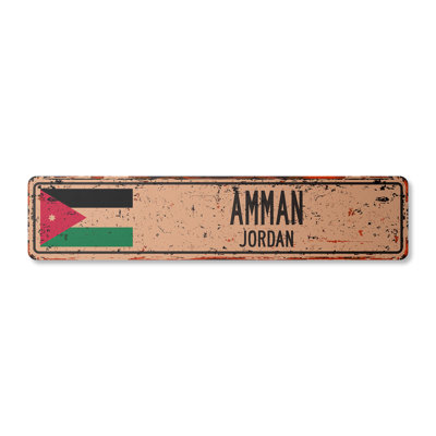 Plaque de rue en plastique robuste d'Amman Jo 4 po x 18 po