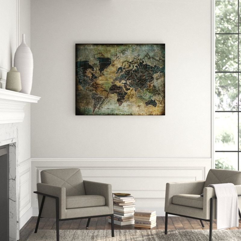 Ancient Geography Print by Sofia Fox, Outdoor, 40" H x 50" W
