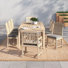 Paulet Rectangular 8 Person Acacia Dining Set With Sunbrella Cushion Covers