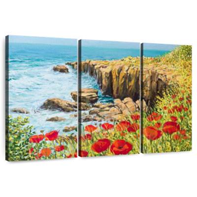 Gillard Seascape Poppies, peinture