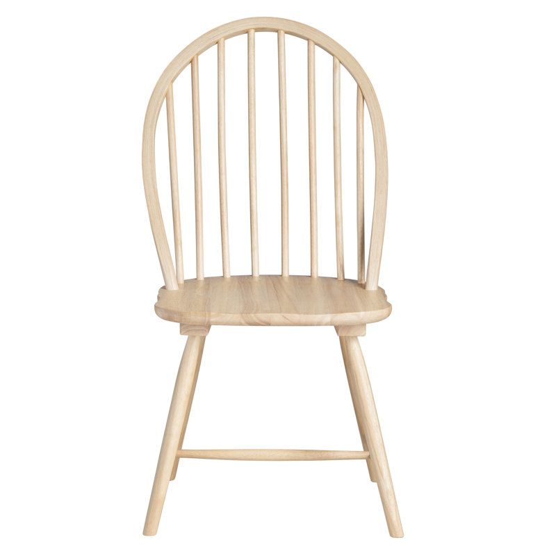 Blouson Solid Wood Side Chair, Natural Brown