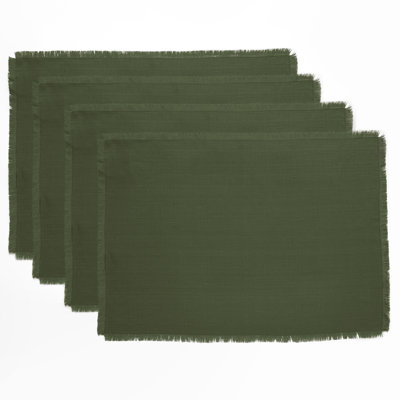 Fringe - 100% Pure Linen Placemats