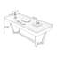 Bureau rectangulaire en bois manufacturé brun noisette