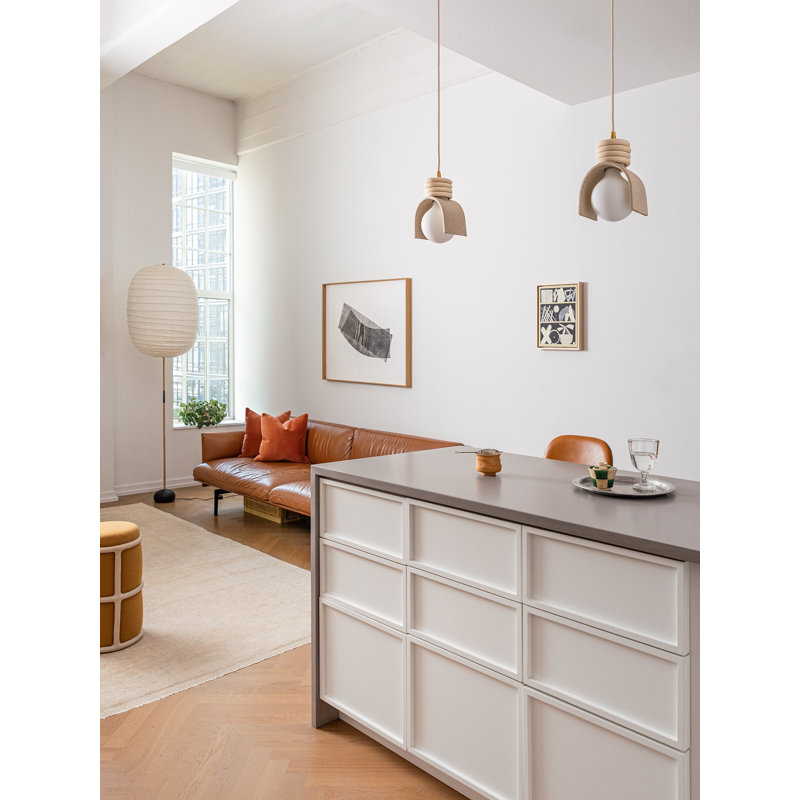 Lunar Pendant, Sand, Plug-in, No