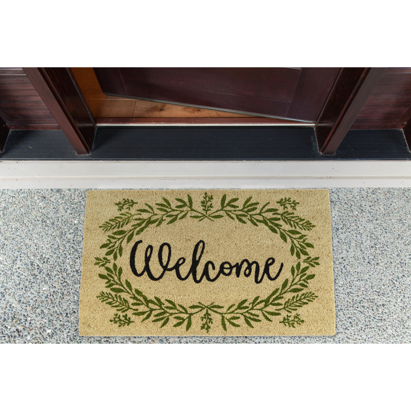 Tapis d'extérieur antidérapant Kittleson Welcome 30 po x 18 po
