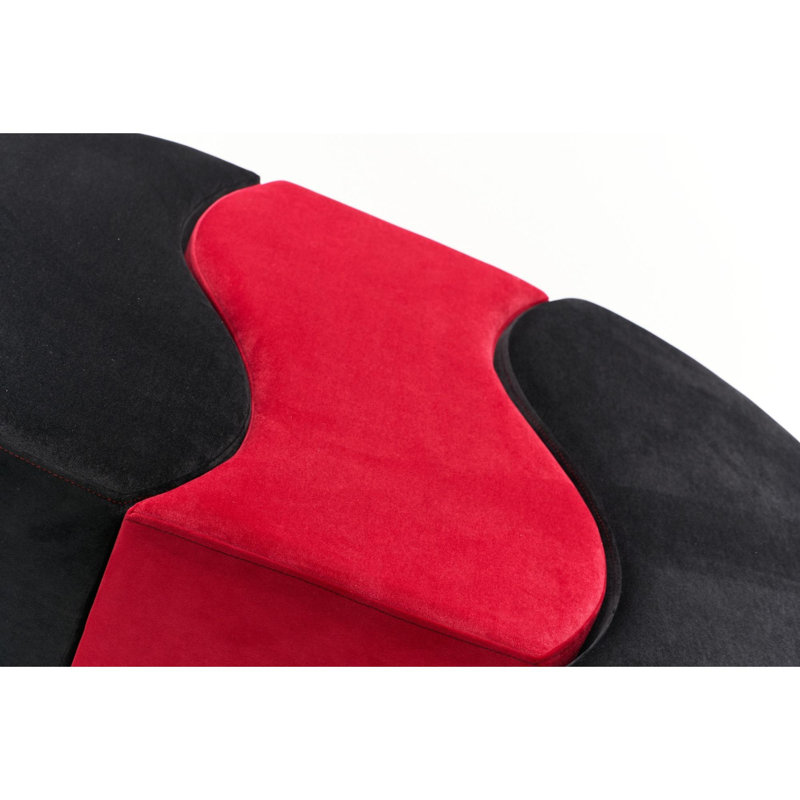 Pouf, Rouge / noir