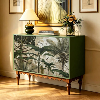 Solid Wood Living Room Entryway Decorative Cabinet
