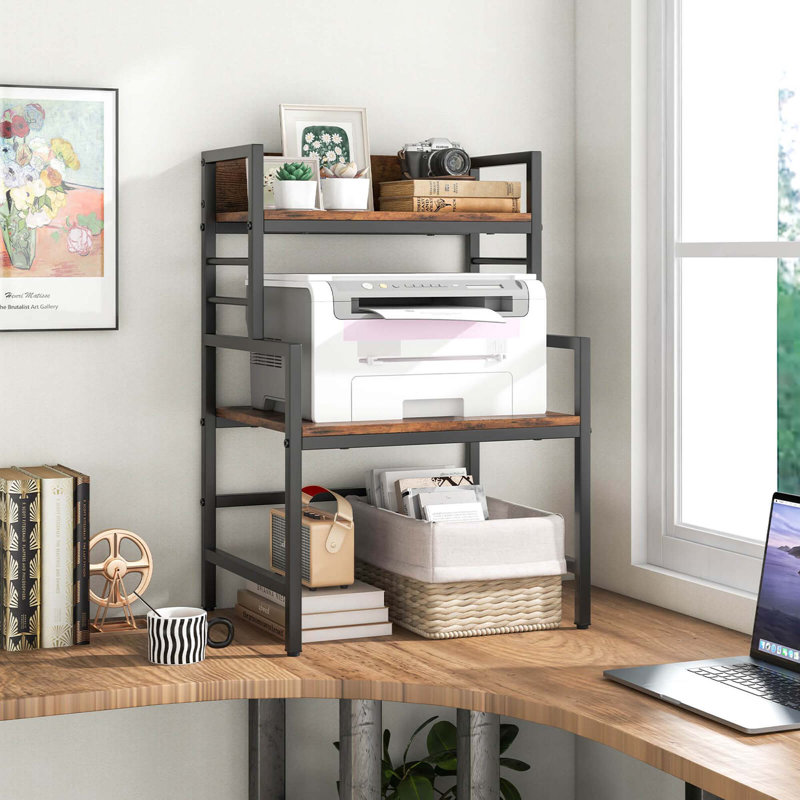 Support à micro-ondes à 3 niveaux avec tablettes de rangement