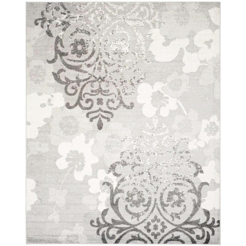 Tapis performance à motif floral Davonn, Rectangle 6 pi x 9 pi