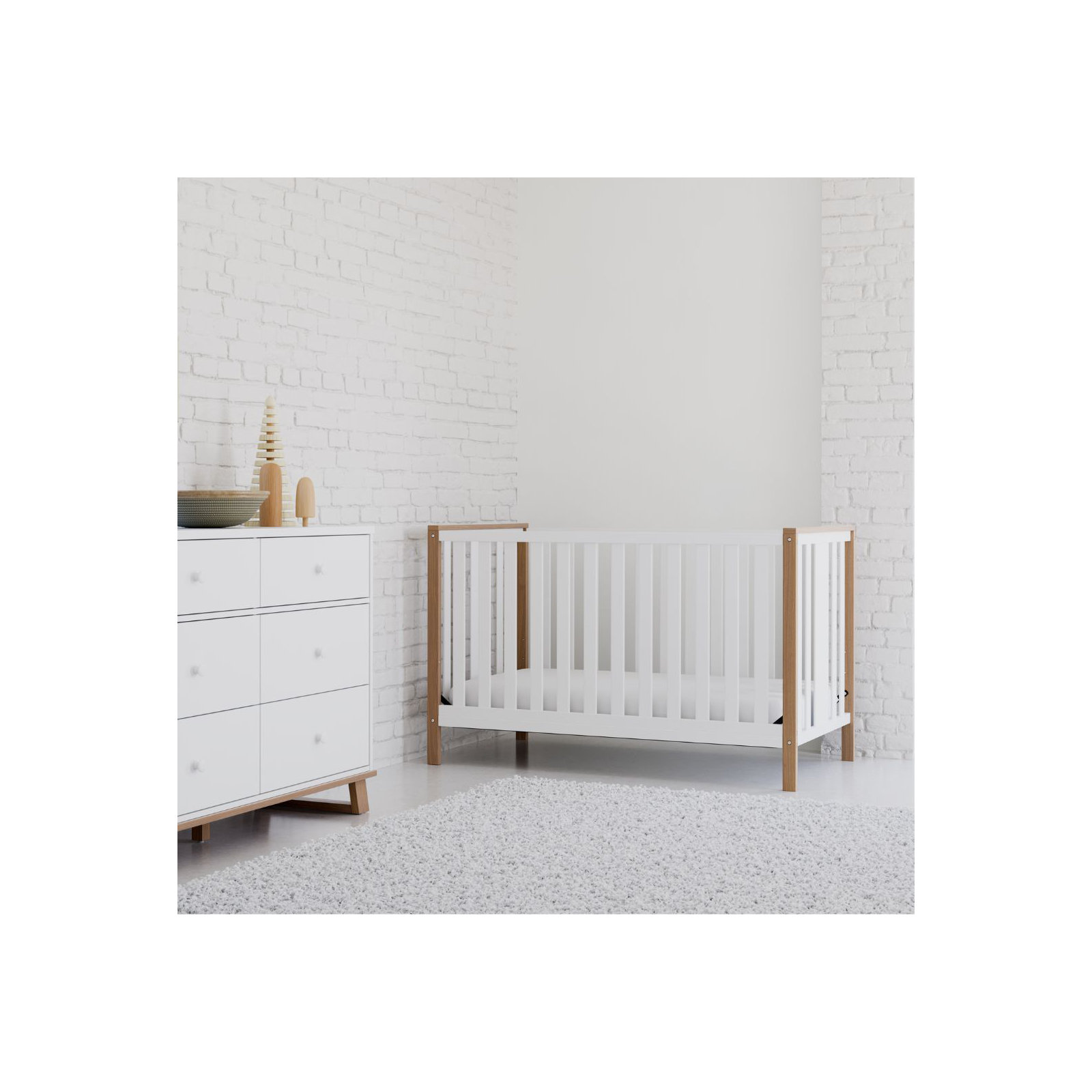 Modern Pacific 4-in-1 Convertible Crib, Vintage Driftwood