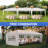 30x10ft White Canopy Outdoor Canopy Tent With 5 Removable Sidewalls for parties, weddings, graduations, and outdoor events