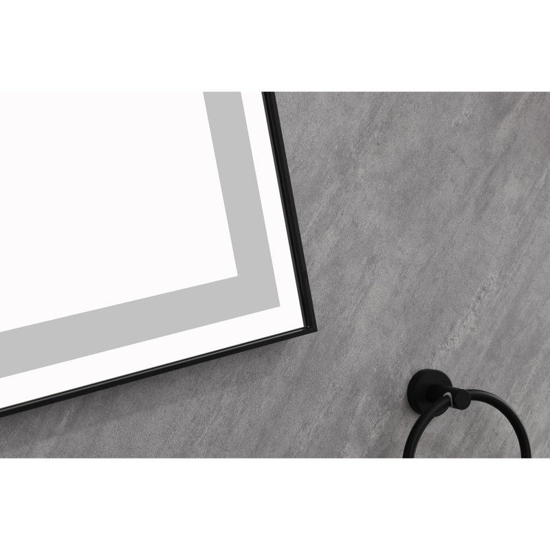 96 po L 36 po Miroir lumineux de salle de bain lumineux H - Energy, brouillard, fixation murale, grand maquillage