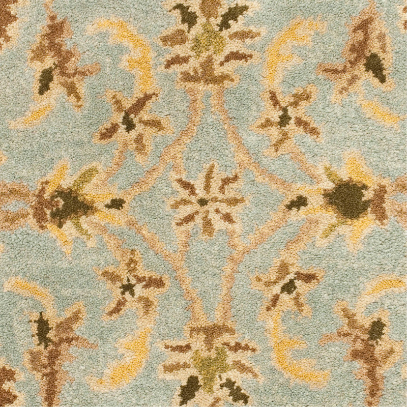 Cranmore Hand Tufted Wool/Cotton/Latex Oriental Rug in Light Blue/Biege, Round 6'