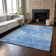 Premium Machine Washable Prisco Blue Rug