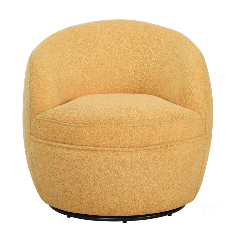 Fauteuil demi-tonneau Galleria 360, Tissu jaune